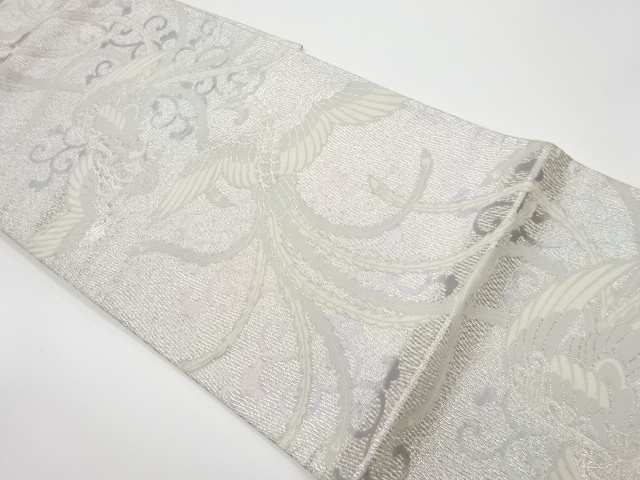 リサイクル　鳳凰唐草模様織出し袋帯